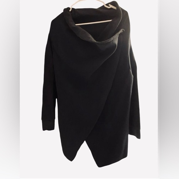 All Saints drape cowl neck cotton sweater, size large - Picture 2 of 4